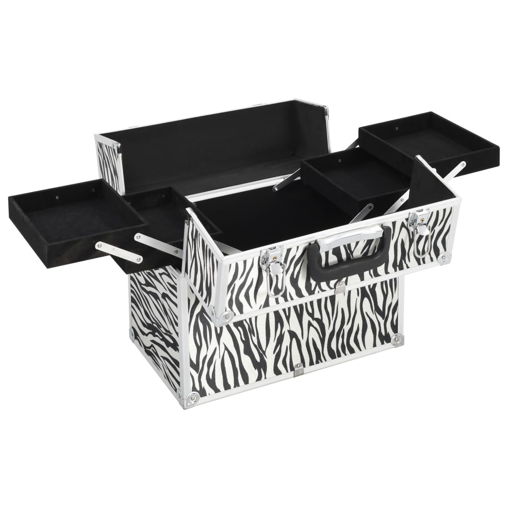 Make-up Case 37x24x35 cm Zebra Stripe Aluminium 15 Make-up Case 37x24x35 cm Zebra Stripe Aluminium